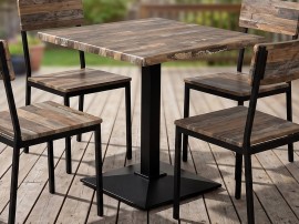 Квадратна маса E43 Parkeletto - 227 - 80/80/75 см, Кафяво/Черно