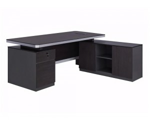 Ъглово бюро за компютър Rosewood HM2092R - 180-160/80-40/76-63 см, Венге/Сиво