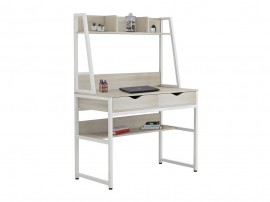 Бюро с етажерка Tanaya HM2390.13, 100/48/139 см - Сонома/Бяло