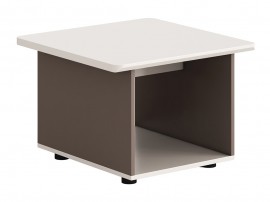 Помощна офис масичка Newline HM18286 - 60/60/42 см, Кремавобяло/Светлокафяво