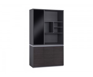 Офис шкаф с вратички Rosewood HM2091L - 120/40/200 см, Венге/Сиво