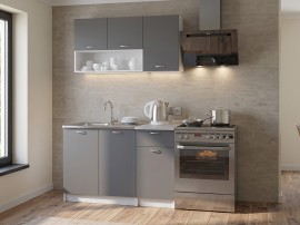 Малка кухня Jadiel HM2440.10 - 120 см, Сив/Бял