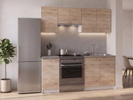 Малка кухня Maurice HM2441 - 180 см, Сонома/Бял