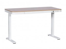 Ергономично бюро Carmen CR-118 E, 120/60/72-121 см - Бук/Бяло