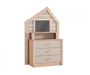 Детски скрин с 3 чекмеджета My House, 103/43/157 - Дървесен