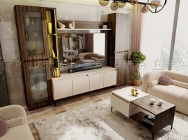 ТВ секция за хол Равена - 270/42/200 см, Кашмир/Бостън