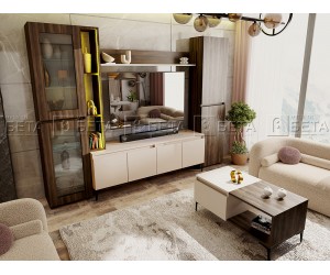 ТВ секция за хол Равена - 270/42/200 см, Кашмир/Бостън