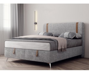 Тапицирана спалня Dolce Vita  - 160/200 см, Тъмносива, Подматрачна рамка, Повдигащ механизъм