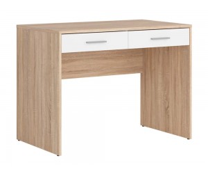 Бюро за компютър Nepo Plus BIU2S, 100/59/76 см - Дъб сонома/Бяло