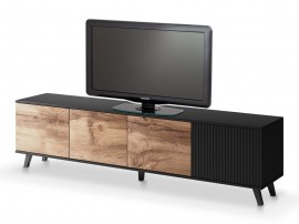 ТВ шкаф Random RTV-3 200 Дъб Вотан/Черен