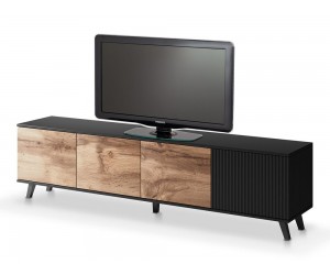 ТВ шкаф Random RTV-3 200 Дъб Вотан/Черен