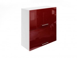 Горен кухненски шкаф Лукс Гланц М25 - 70 см, MDF Бордо гланц