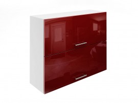 Горен кухненски шкаф Лукс Гланц М25 - 90 см, MDF Бордо гланц