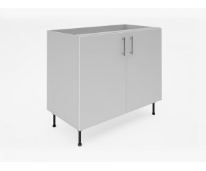 Долен кухненски шкаф Лукс мат М6 - 100 см, MDF Супер мат бял