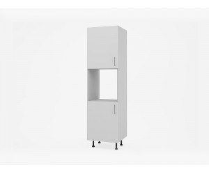 Колонен кухненски шкаф за фурна Лукс мат М12 - 60 см, MDF Супер мат бял
