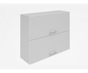 Горен кухненски шкаф Лукс мат М25 - 90 см, MDF Супер мат бял