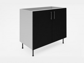 Долен кухненски шкаф Лукс мат М6 - 100 см, MDF Супер мат черно