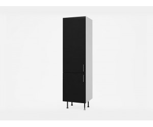 Колонен кухненски шкаф за хладилник Лукс мат М13 - 60 см, MDF Супер мат черно