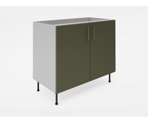 Долен кухненски шкаф Лукс мат М6 - 100 см, MDF Супер мат каменно сиво