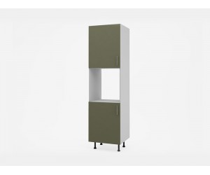 Колонен кухненски шкаф за фурна Лукс мат М12 - 60 см, MDF Супер мат каменно сиво
