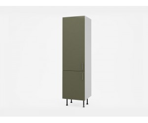 Колонен кухненски шкаф за хладилник Лукс мат М13 - 60 см, MDF Супер мат каменно сиво