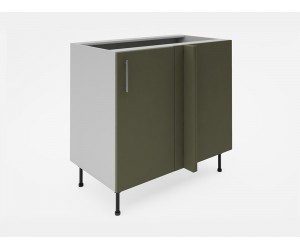 Долен кухненски шкаф за ъгъл Лукс мат М7 - 105 см, MDF Супер мат каменно сиво