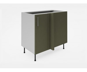 Долен кухненски шкаф за ъгъл Лукс мат М7 - 95 см, MDF Супер мат каменно сиво