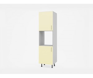 Колонен кухненски шкаф за фурна Лукс мат М12 - 60 см, MDF Супер мат крем