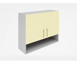 Горен кухненски шкаф с ниша Лукс мат М22 - 90 см, MDF Супер мат крем