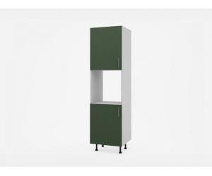 Колонен кухненски шкаф за фурна Лукс мат М12 - 60 см, MDF Супер мат маслина