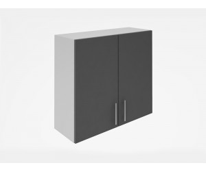 Горен кухненски шкаф Лукс мат М20 - 80 см, MDF Супер мат сиво