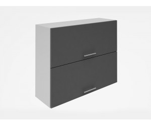 Горен кухненски шкаф Лукс мат М25 - 90 см, MDF Супер мат сиво