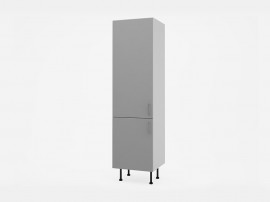 Колонен кухненски шкаф за хладилник Лукс мат М13 - 60 см, MDF Супер мат светлосиво