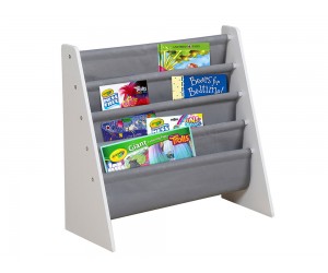 Детска етажерка за книги Ginger JWTR-3029-WG - МДФ, Бяла/Сива
