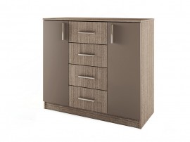 Скрин с 4 чекмеджета Сити 3004, Лате/Мока