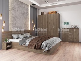 Спален комплект Сити 7062 - 160/200 см, Орех адмирал