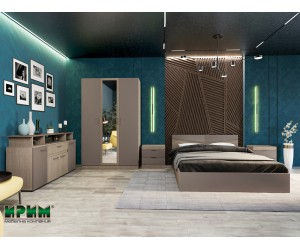 Спален комплект Сити 7073 - 160/200, Лате/Мока