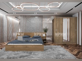 Спален комплект Сити 7074 - 160/200, Орех адмирал