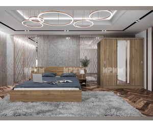 Спален комплект Сити 7074 - 160/200, Орех адмирал