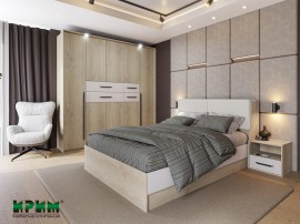 Спален комплект Сити 7090 - 160/200 см, Дъб Кота Кремона/Кашмир