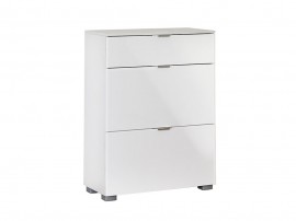 Шкаф за обувки Elegance 80 - Бял гланц, 80/38/108 см