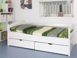Единично легло Масив Бук К1 80/190 см - Бяло