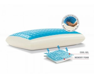 Възглавница с мемори пяна CoolSense Gel -  40/60/12 см, Охлаждащ гел